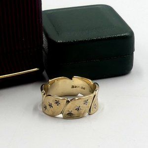 Antique vintage 10k gold band 8 mm 5.3 gram